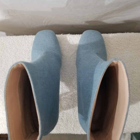 Forever 21 blue clear heal boots with zippers - Picture 7 of 10